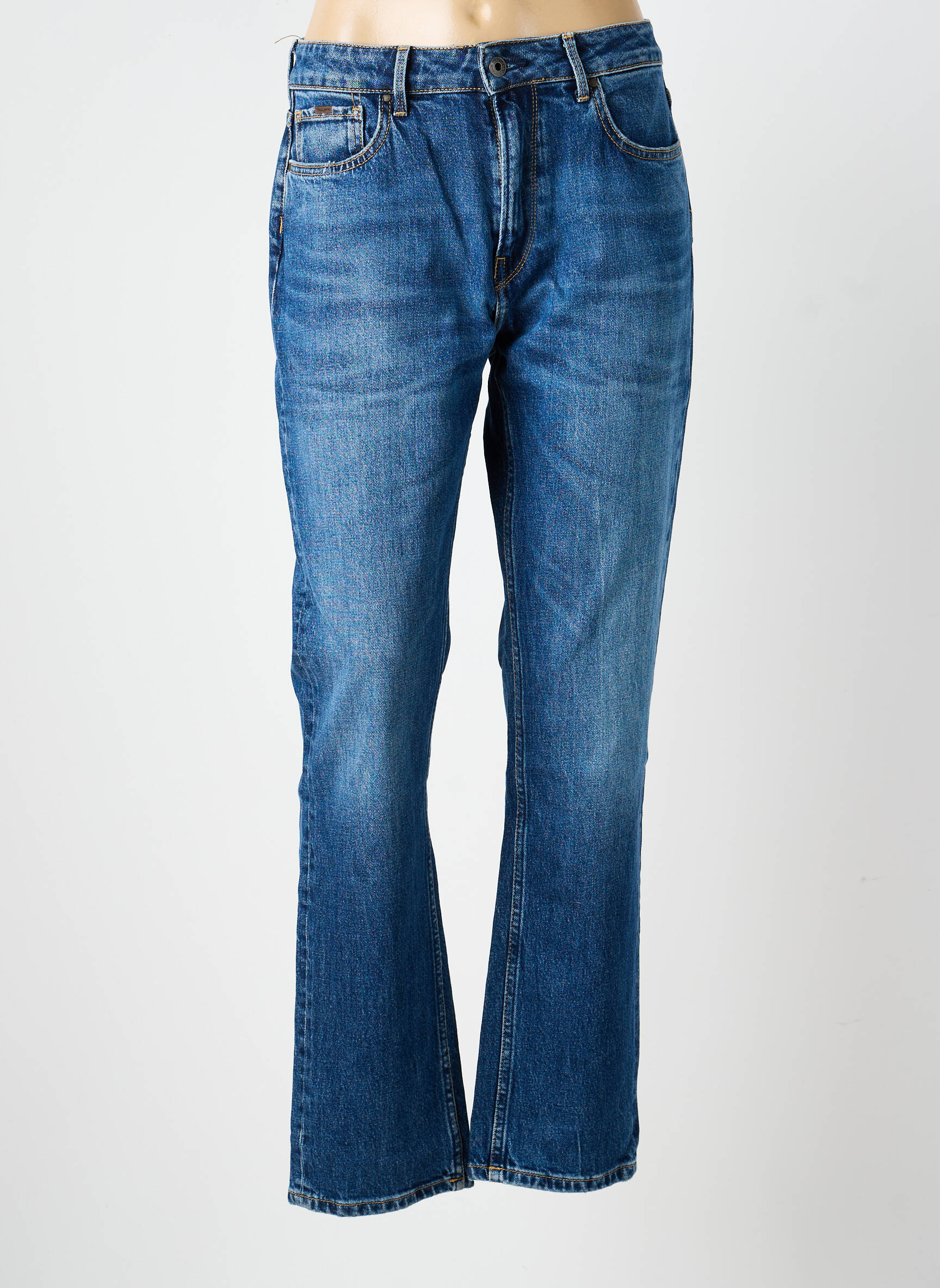 Jeans coupe droite stretch taille normale bleu PEPE JEANS femme