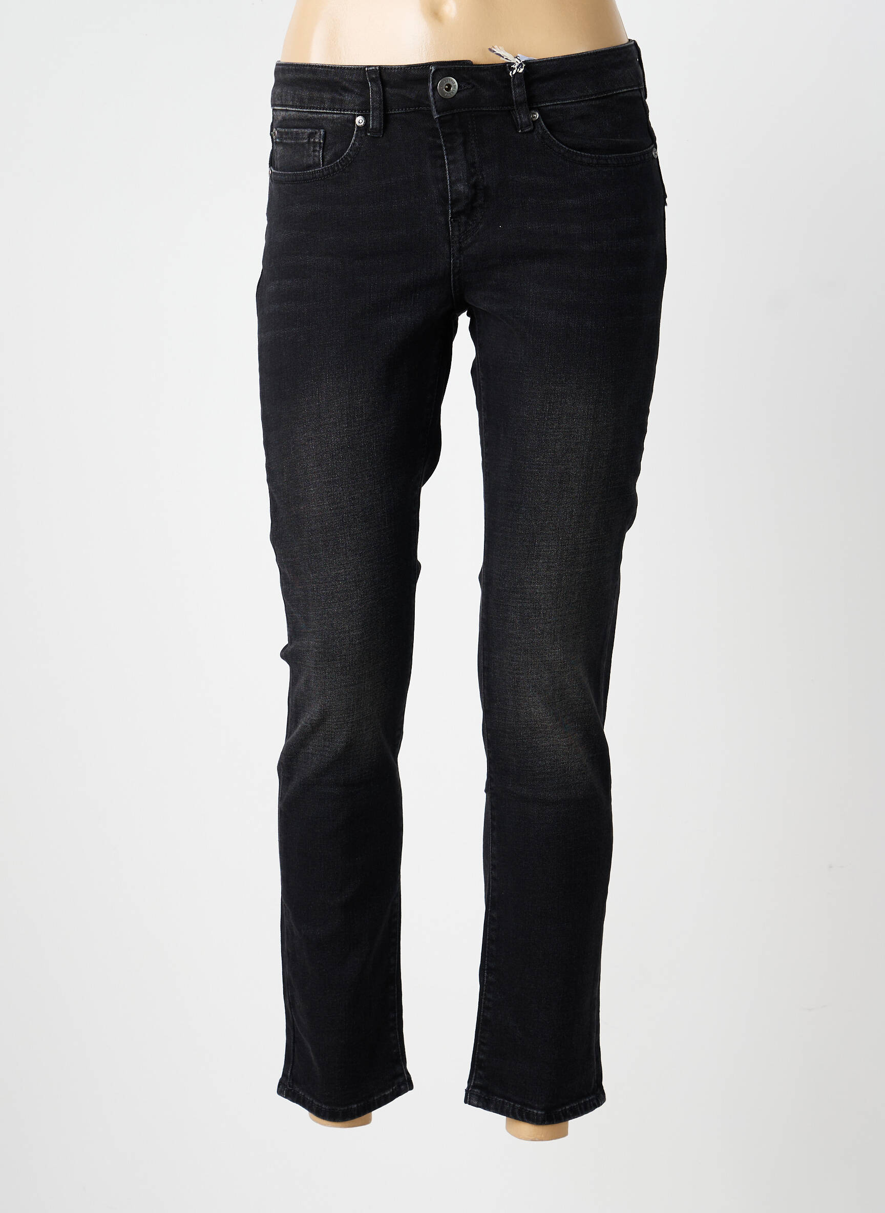 Jeans coupe slim stretch taille normale noir ESPRIT DE LA MER femme