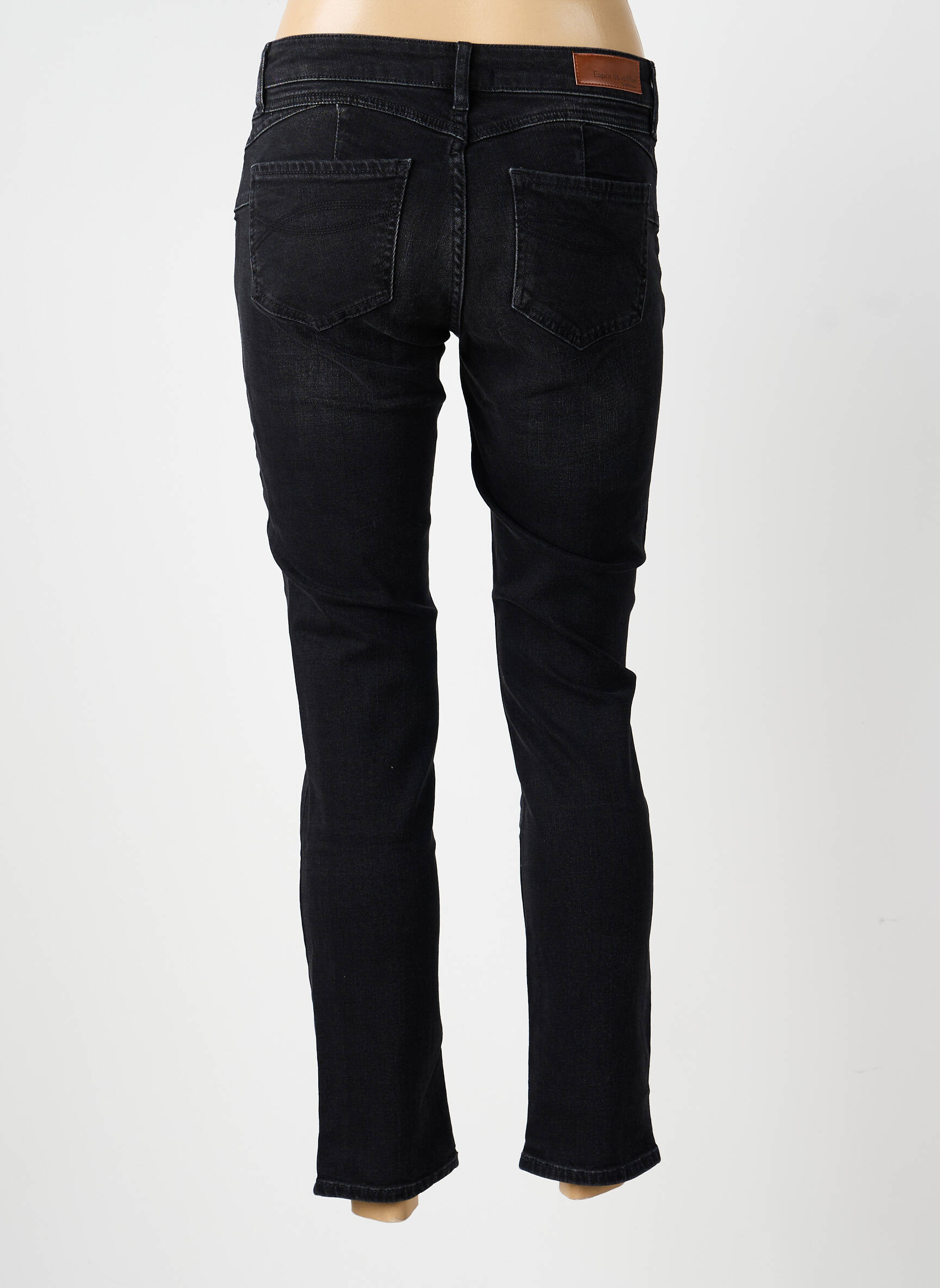 Jeans coupe slim stretch taille normale noir ESPRIT DE LA MER femme