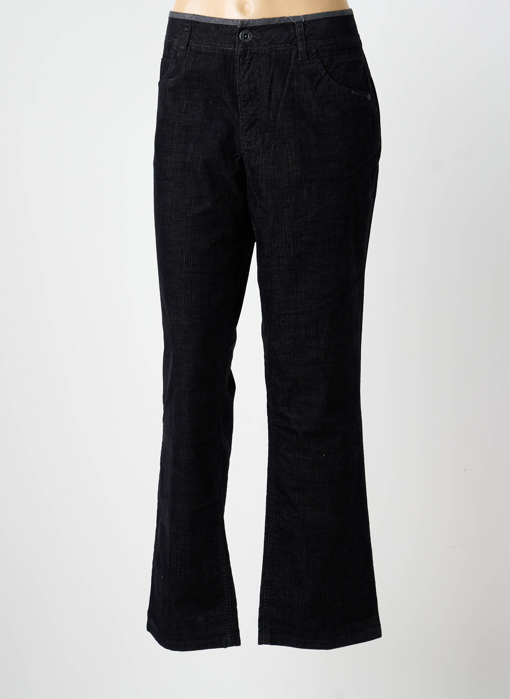 Pantalon droit stretch taille normale noir TBS femme
