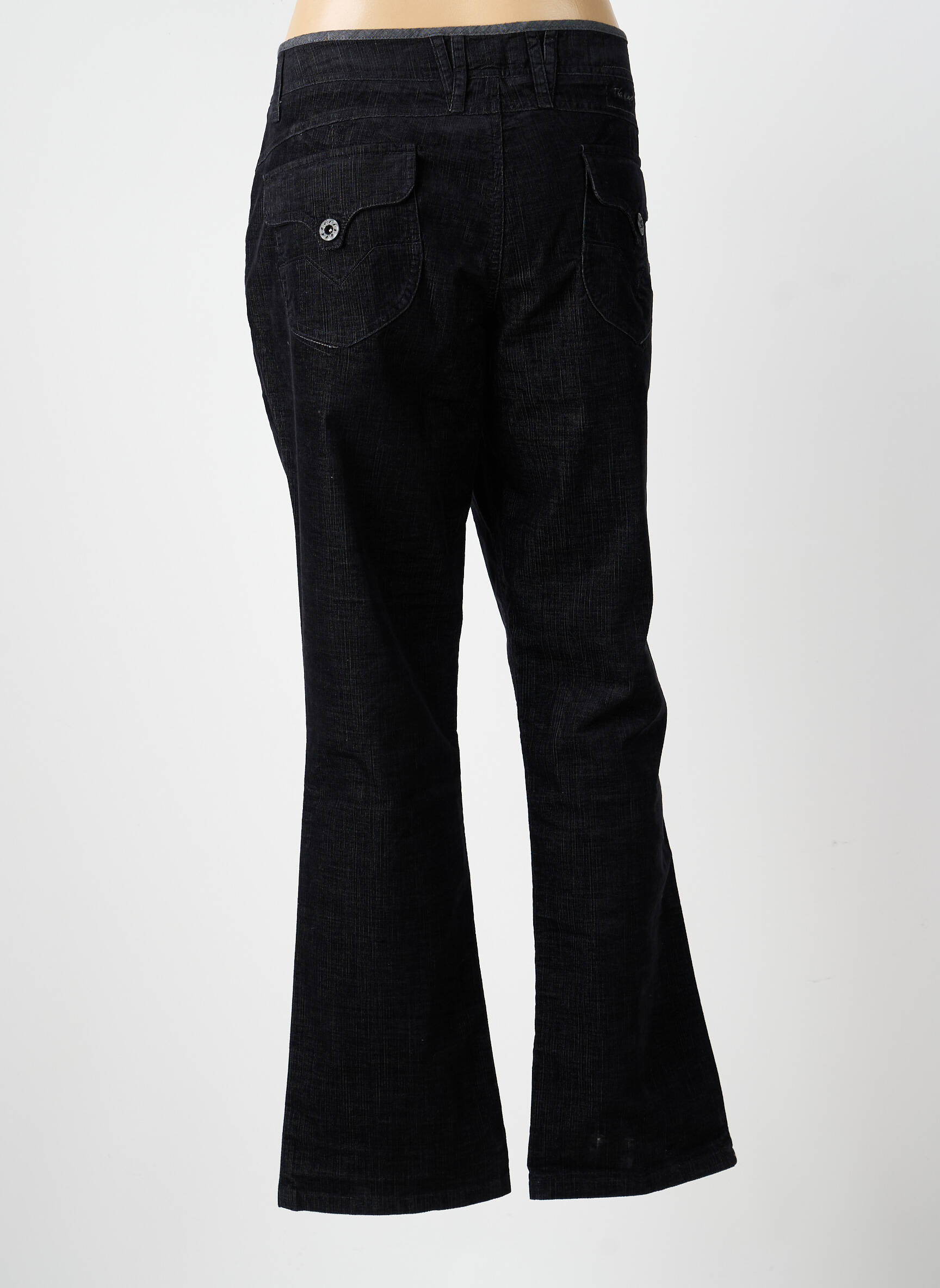 Pantalon droit stretch taille normale noir TBS femme