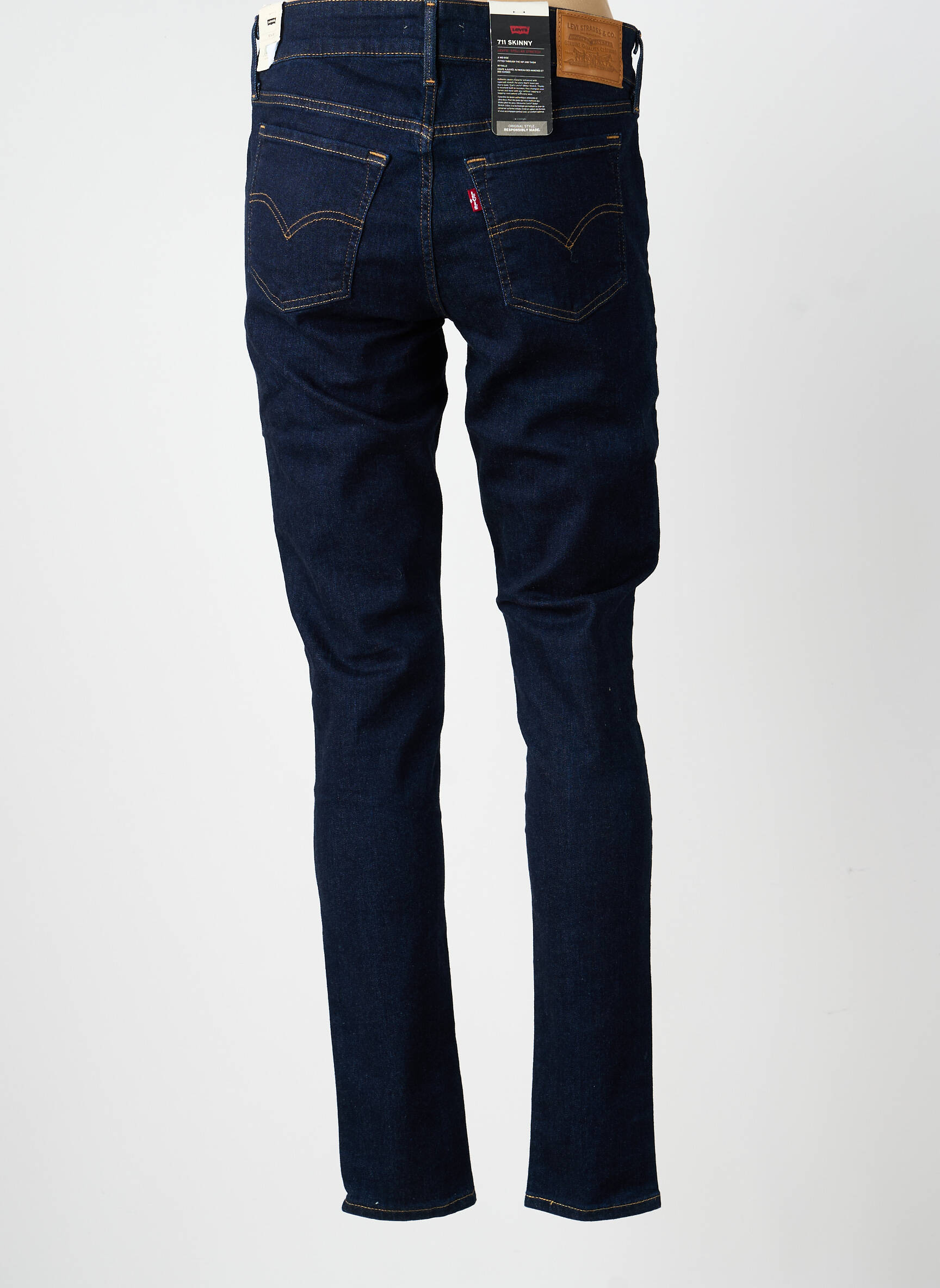Jeans skinny tissage brut taille normale bleu LEVI'S femme