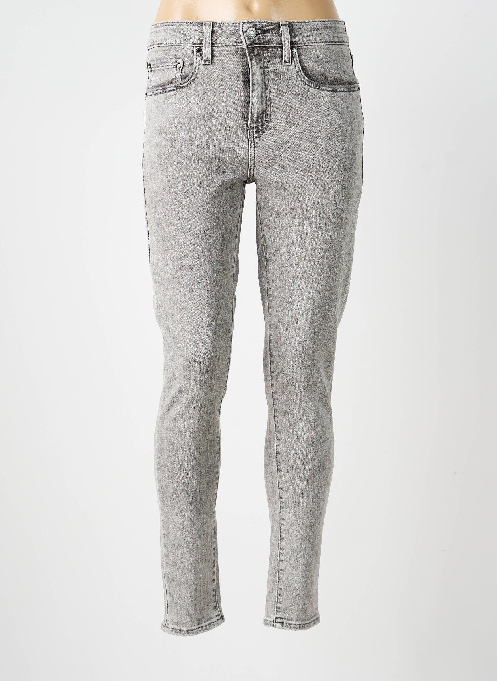 Jeans skinny taille haute taille haute gris LEVI'S femme