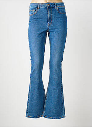 Jean coupe flare stretch taille haute bleu PIECES femme