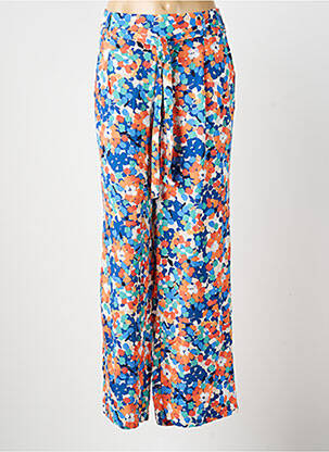 Pantalon large tissage popeline taille normale bleu MOLLY BRACKEN femme