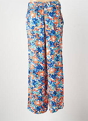 Pantalon large tissage popeline taille normale bleu MOLLY BRACKEN femme