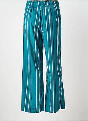 Pantalon large tissage popeline taille haute vert GRACE & MILA femme