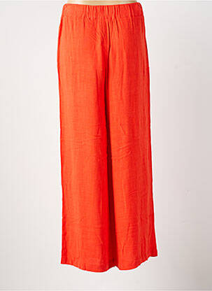 Pantalon large tissage crêpe taille normale orange MOLLY BRACKEN femme