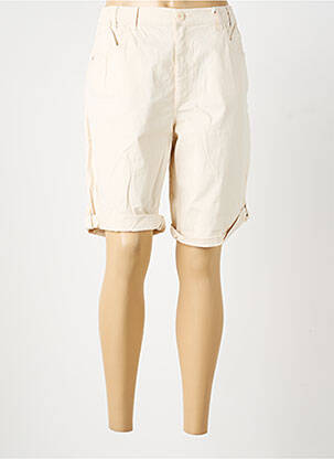Bermuda taille élastique taille normale beige TBS femme