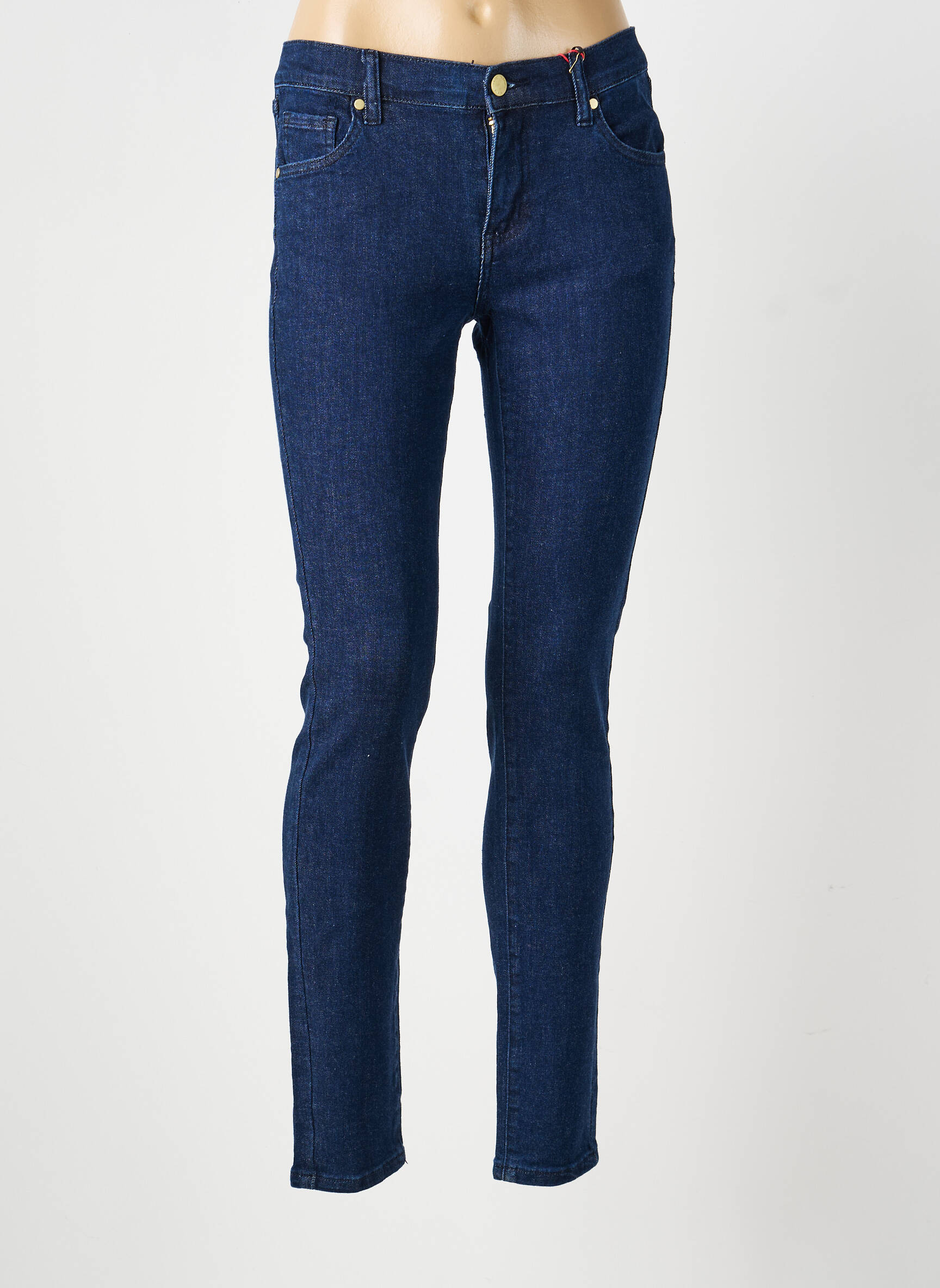 Jeans skinny tissage brut taille normale bleu LA PETITE ETOILE femme