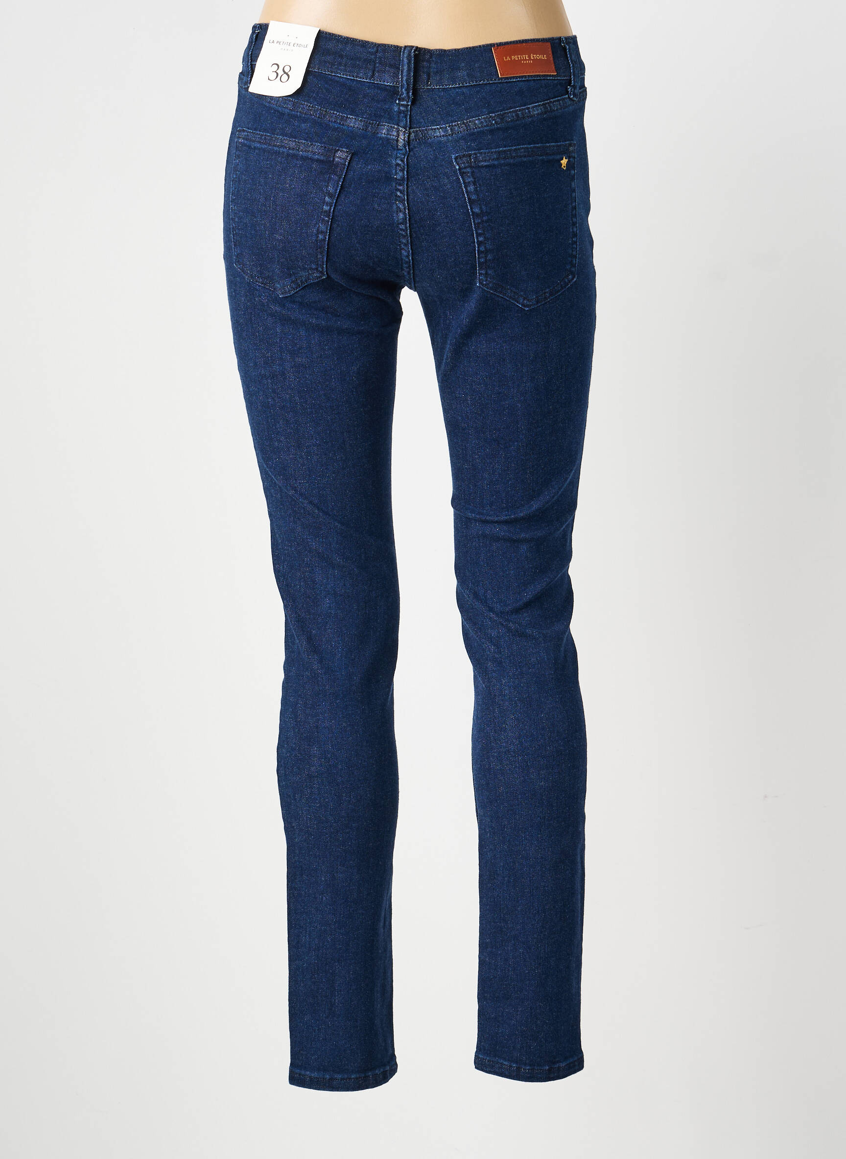 Jeans skinny tissage brut taille normale bleu LA PETITE ETOILE femme