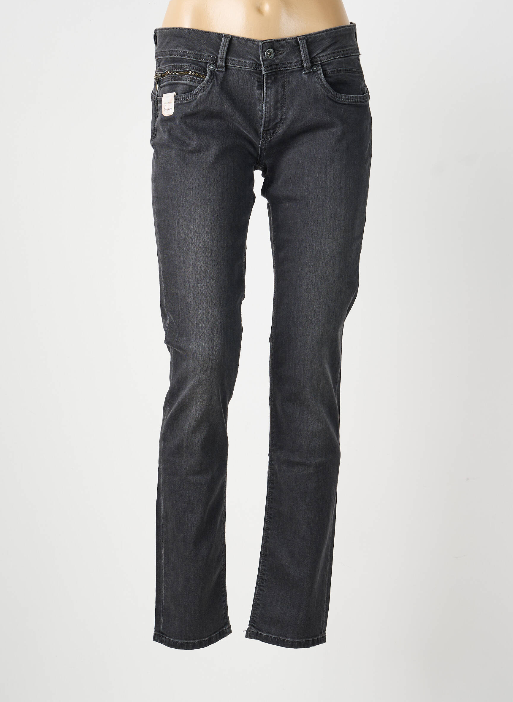 Jeans coupe slim taille basse taille basse gris PEPE JEANS femme
