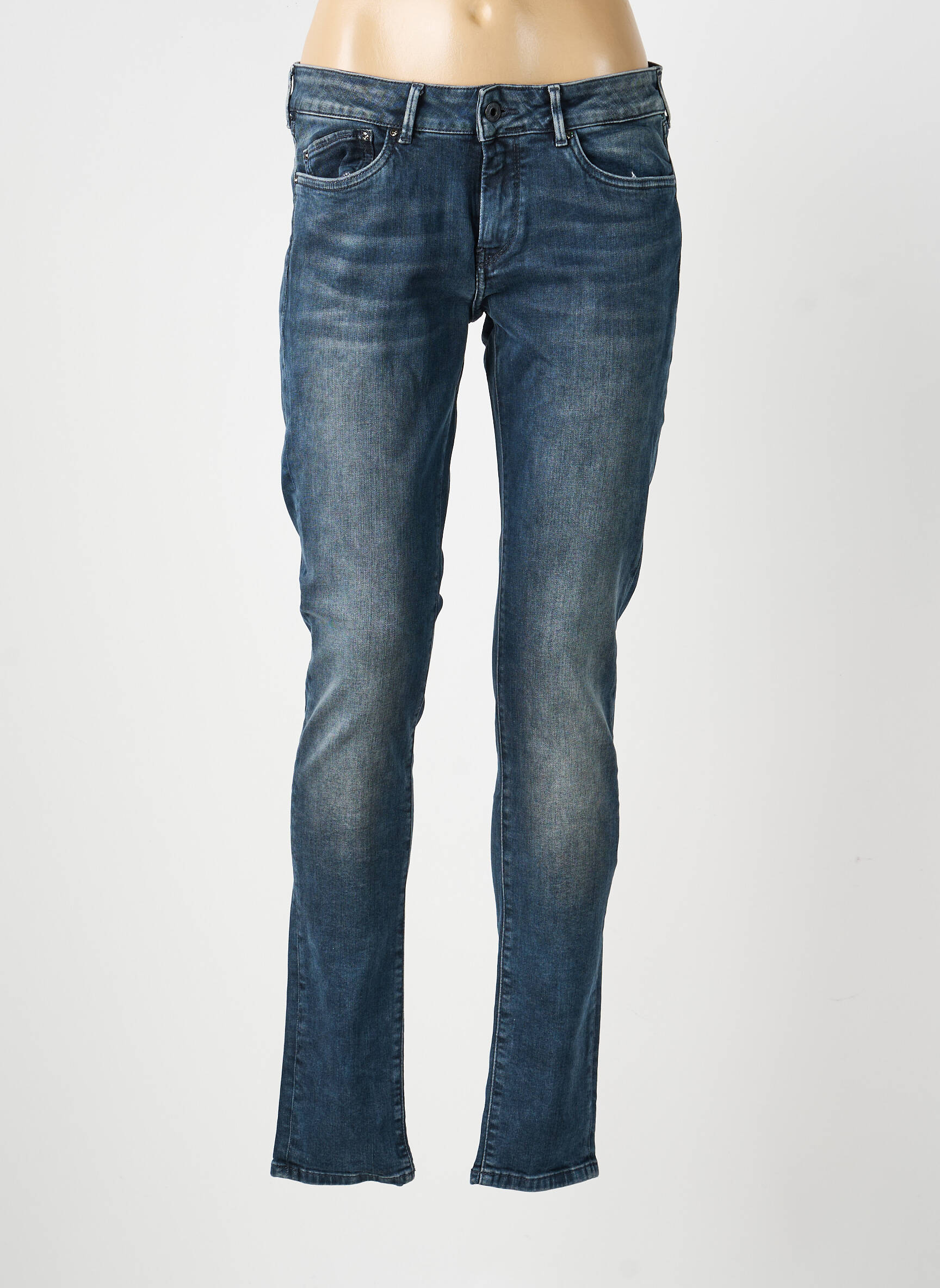 Jeans coupe slim taille basse taille basse gris PEPE JEANS femme