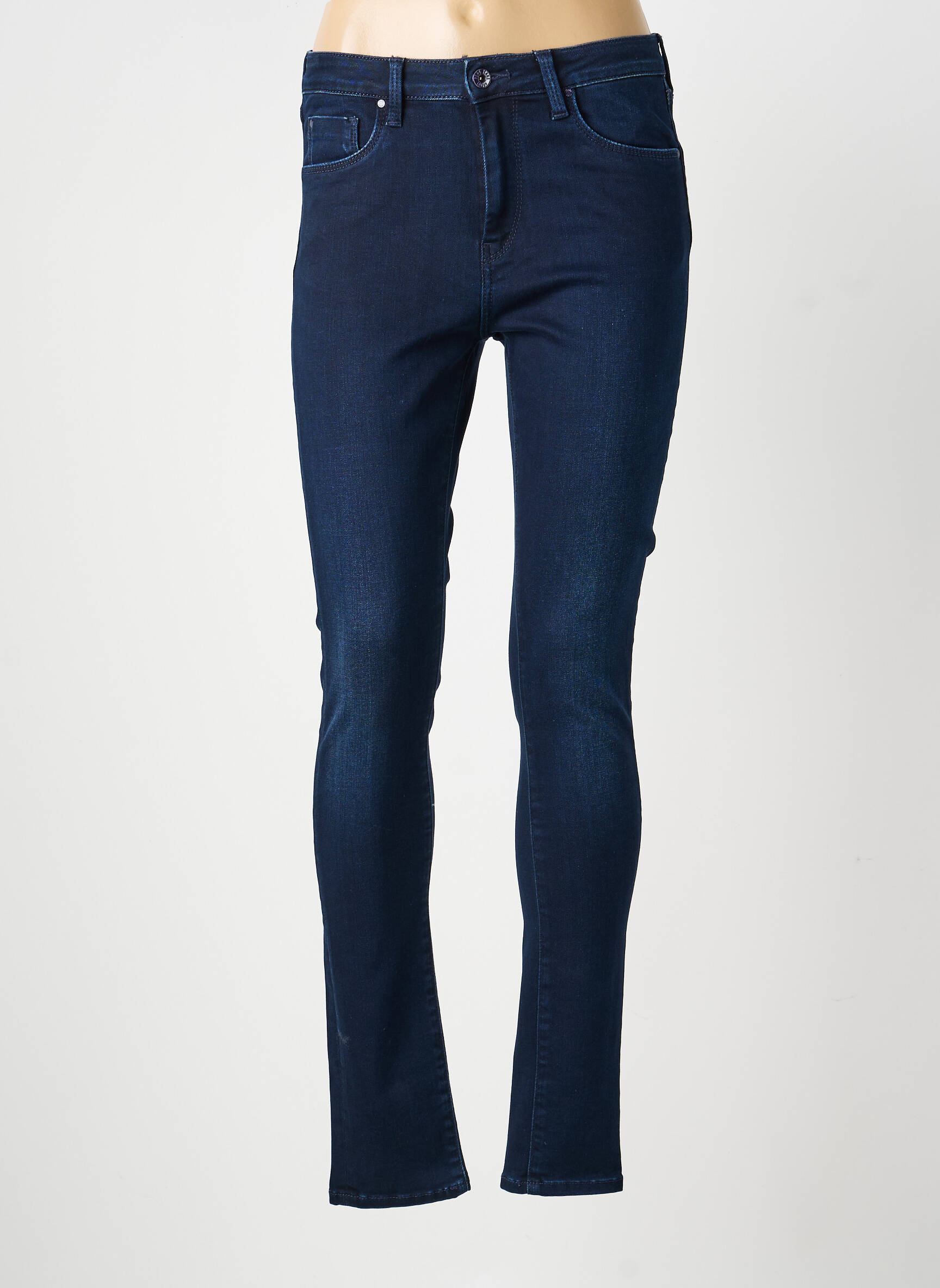 Jeans skinny tissage brut taille haute bleu PEPE JEANS femme