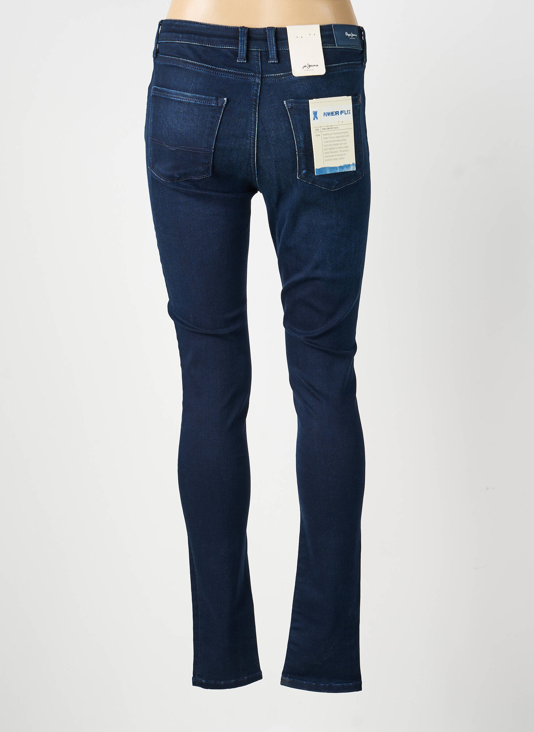 Jeans skinny tissage brut taille haute bleu PEPE JEANS femme