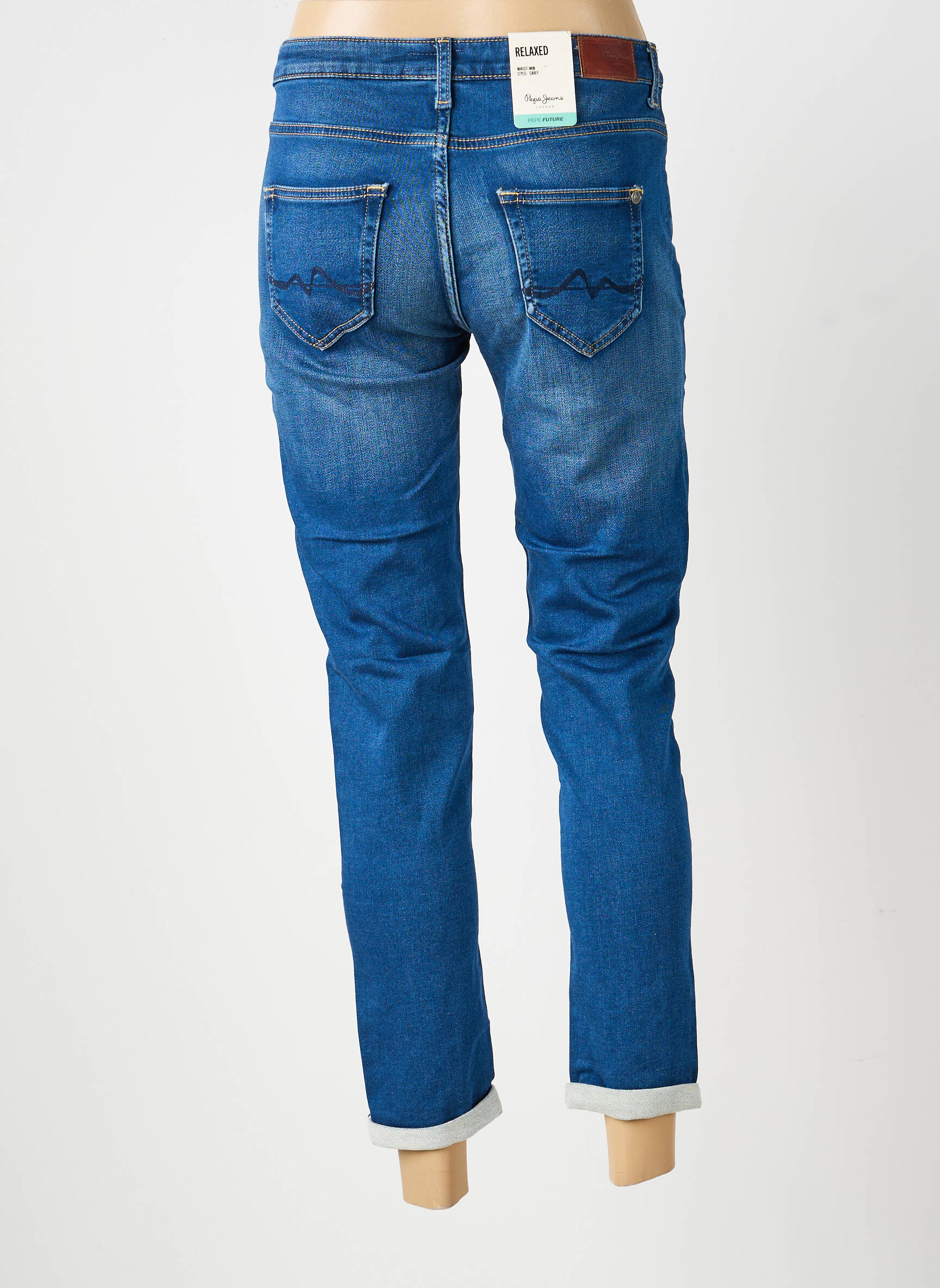 Jeans coupe slim stretch taille normale bleu PEPE JEANS femme