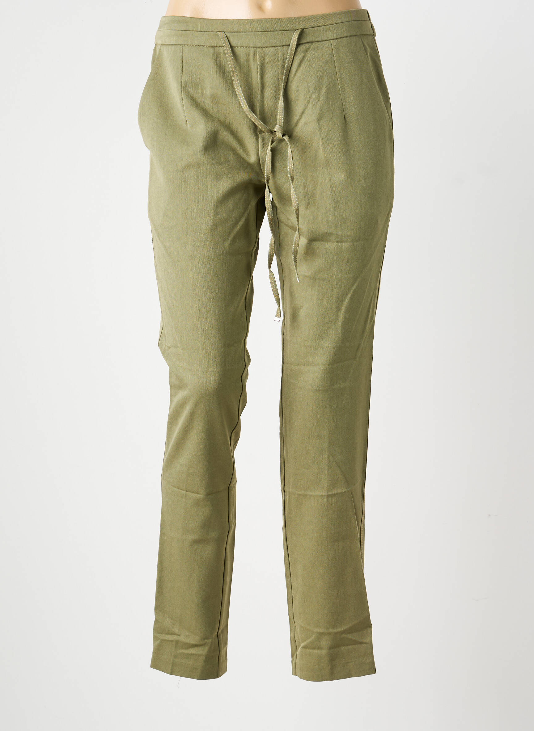 Pantalon chino taille normale taille normale vert GRACE & MILA femme