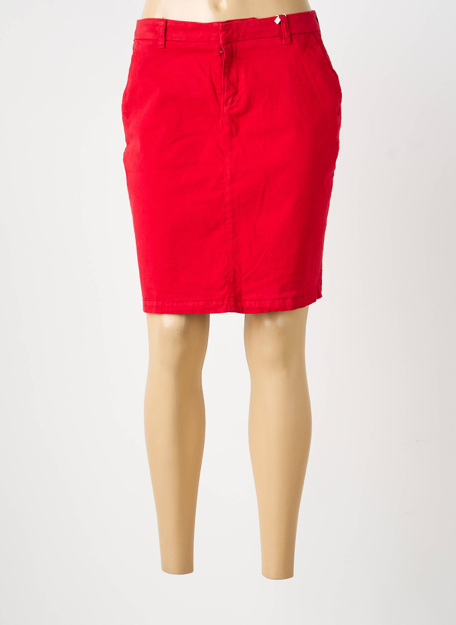 Jupe courte poches rouge TBS femme