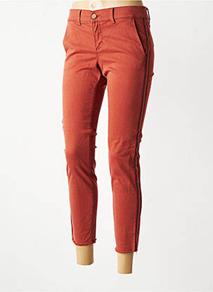 Pantalon 7/8 stretch taille normale marron HAPPY femme