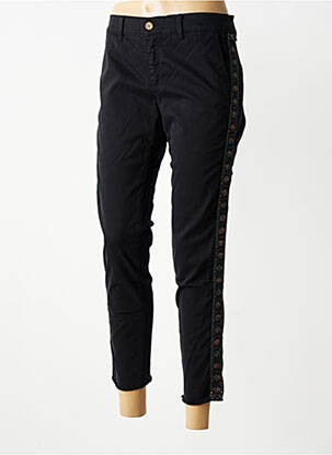 Pantalon 7/8 stretch taille normale noir HAPPY femme
