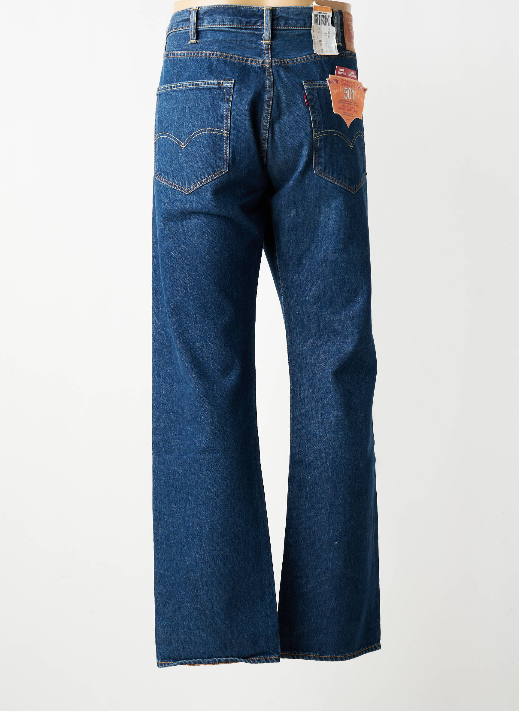 Jeans coupe droite fermeture boutonnée sur le devant taille normale bleu LEVI'S homme