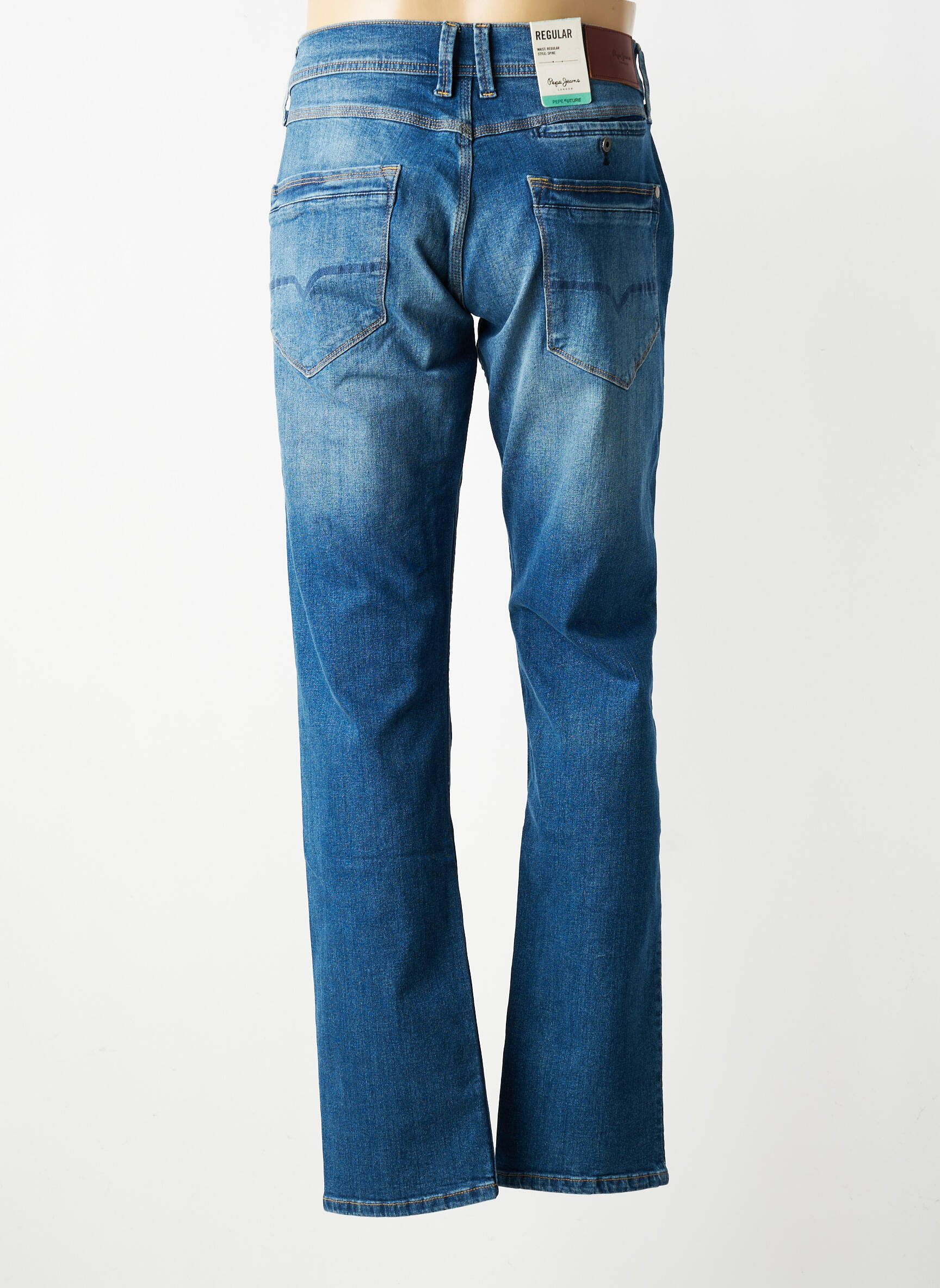 Jeans coupe droite fermeture boutonnée sur le devant taille normale bleu PEPE JEANS homme