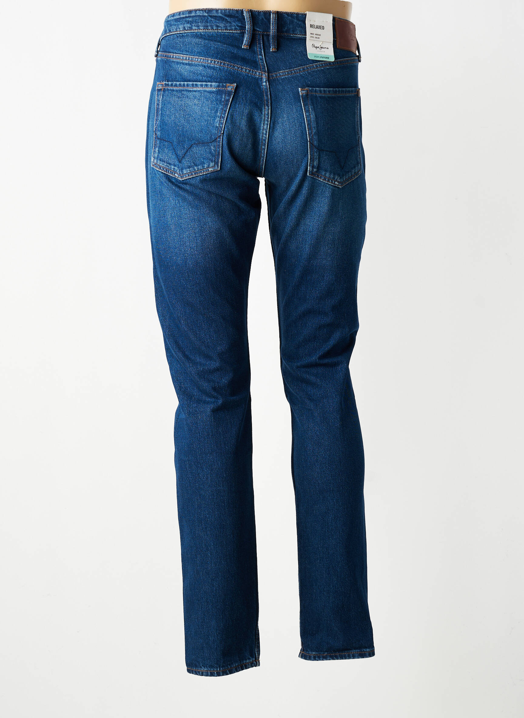 Jeans coupe slim fermeture boutonnée sur le devant taille normale bleu PEPE JEANS homme