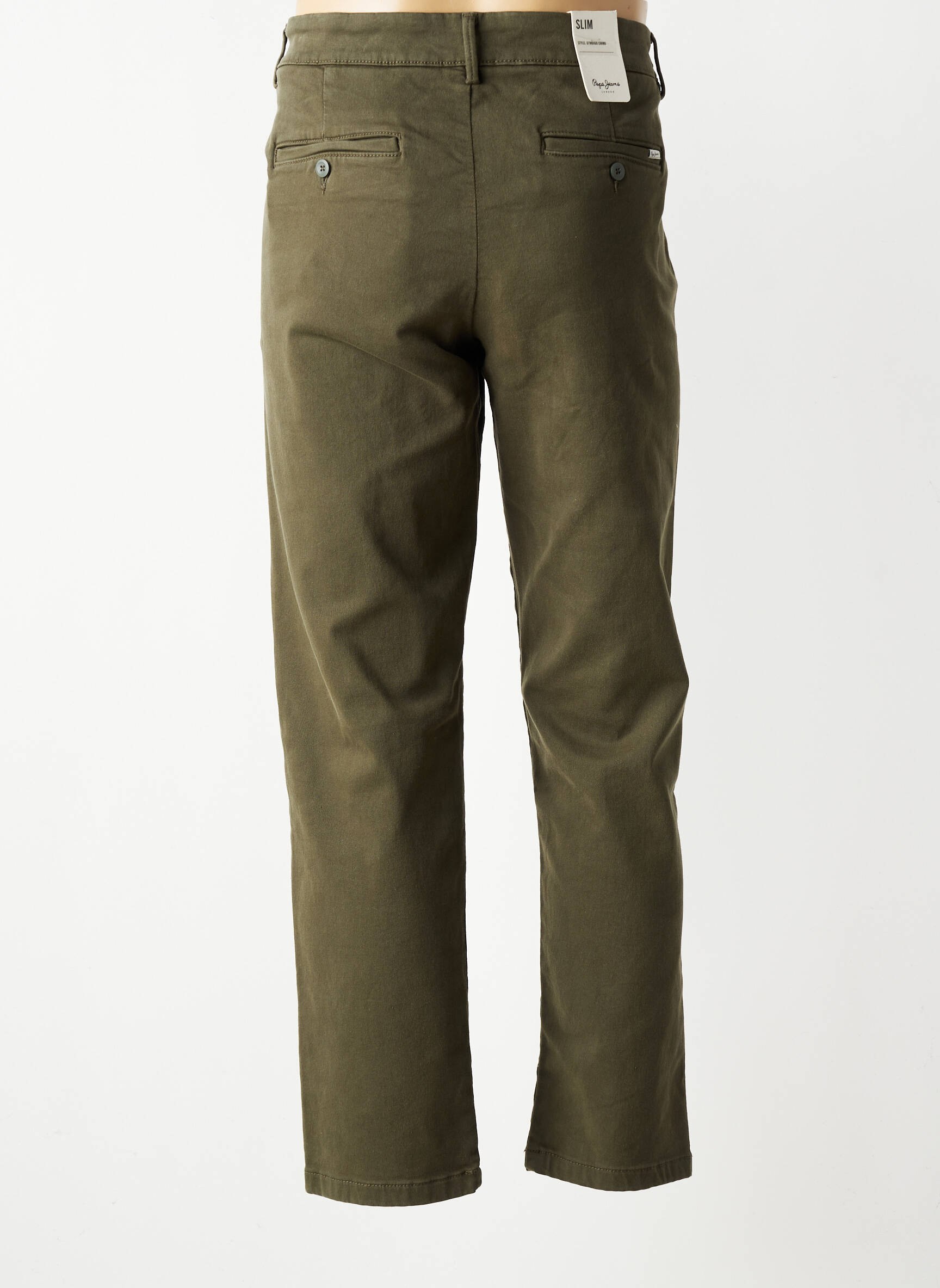 Pantalon chino stretch taille normale vert PEPE JEANS homme