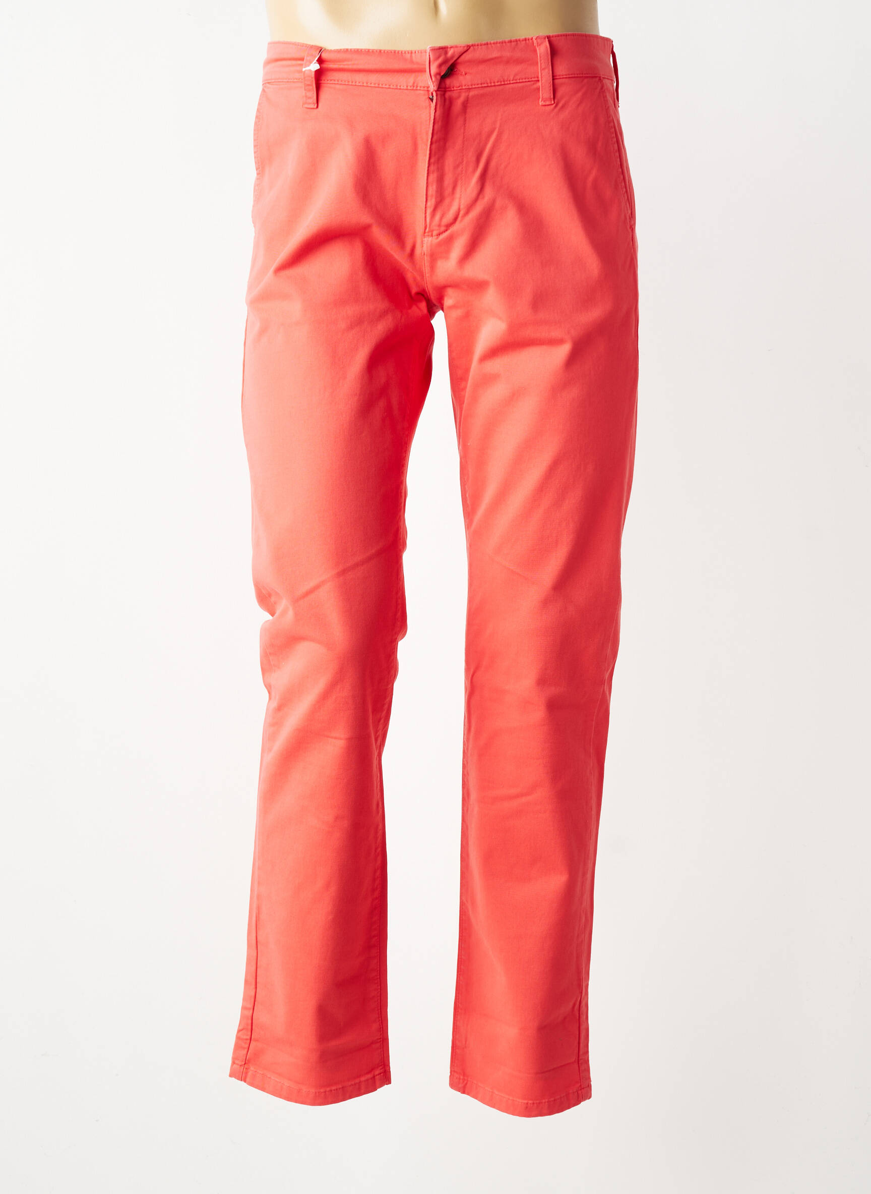 Pantalon chino stretch taille normale orange TBS homme