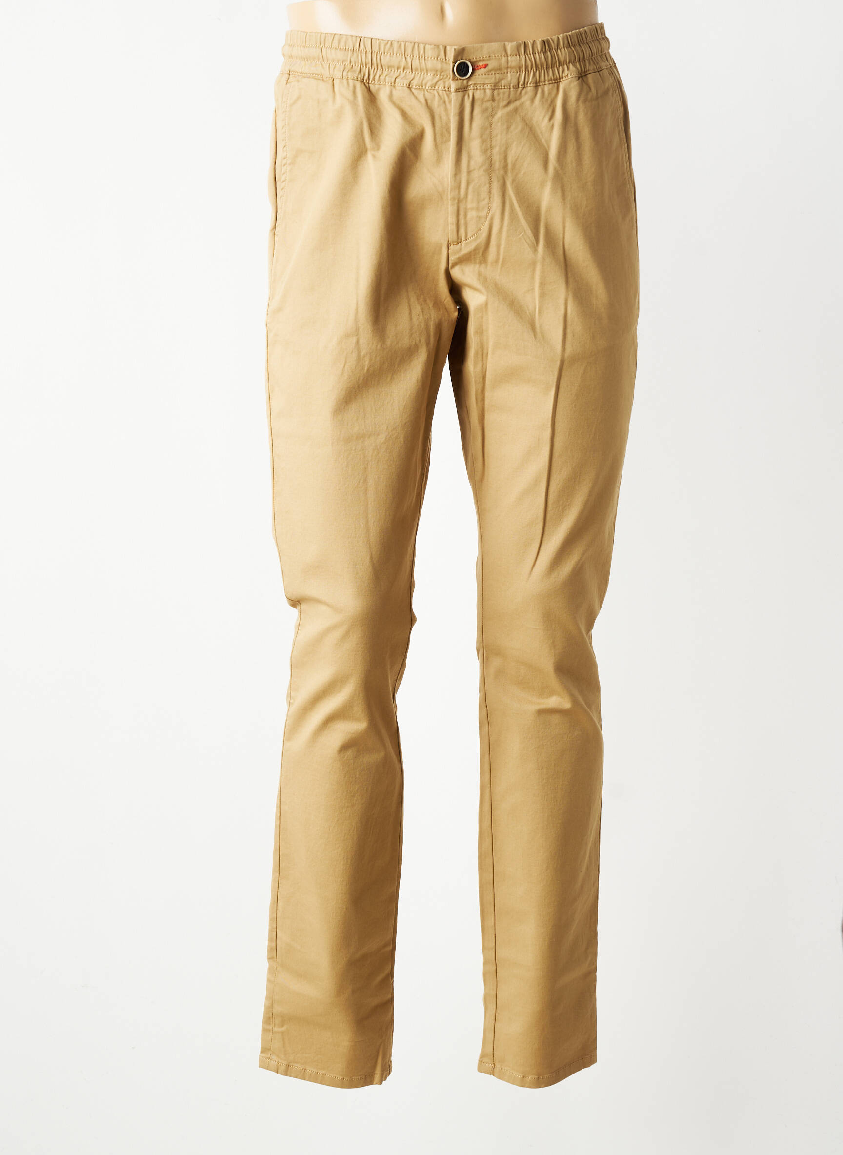 Pantalon chino stretch taille normale beige SERGE BLANCO homme