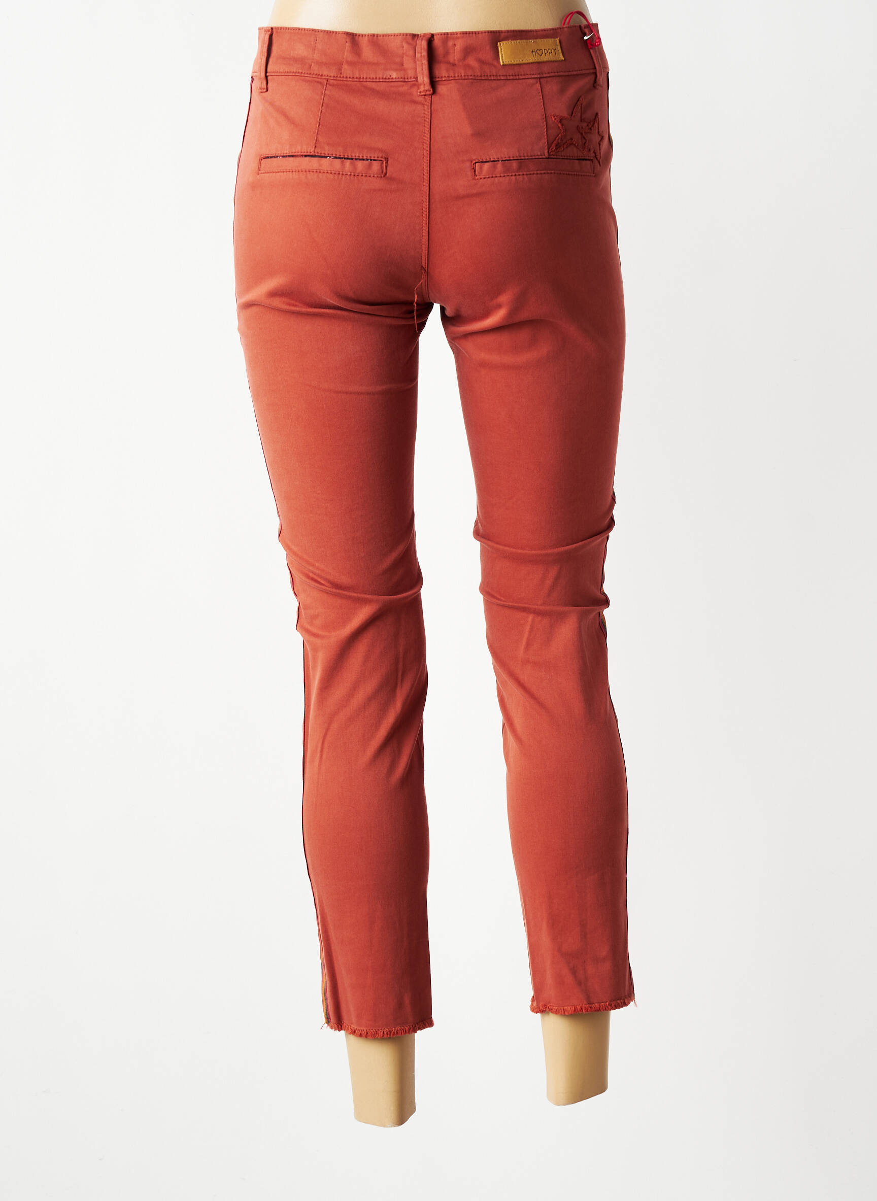 Pantalon 7/8 stretch taille normale marron HAPPY femme