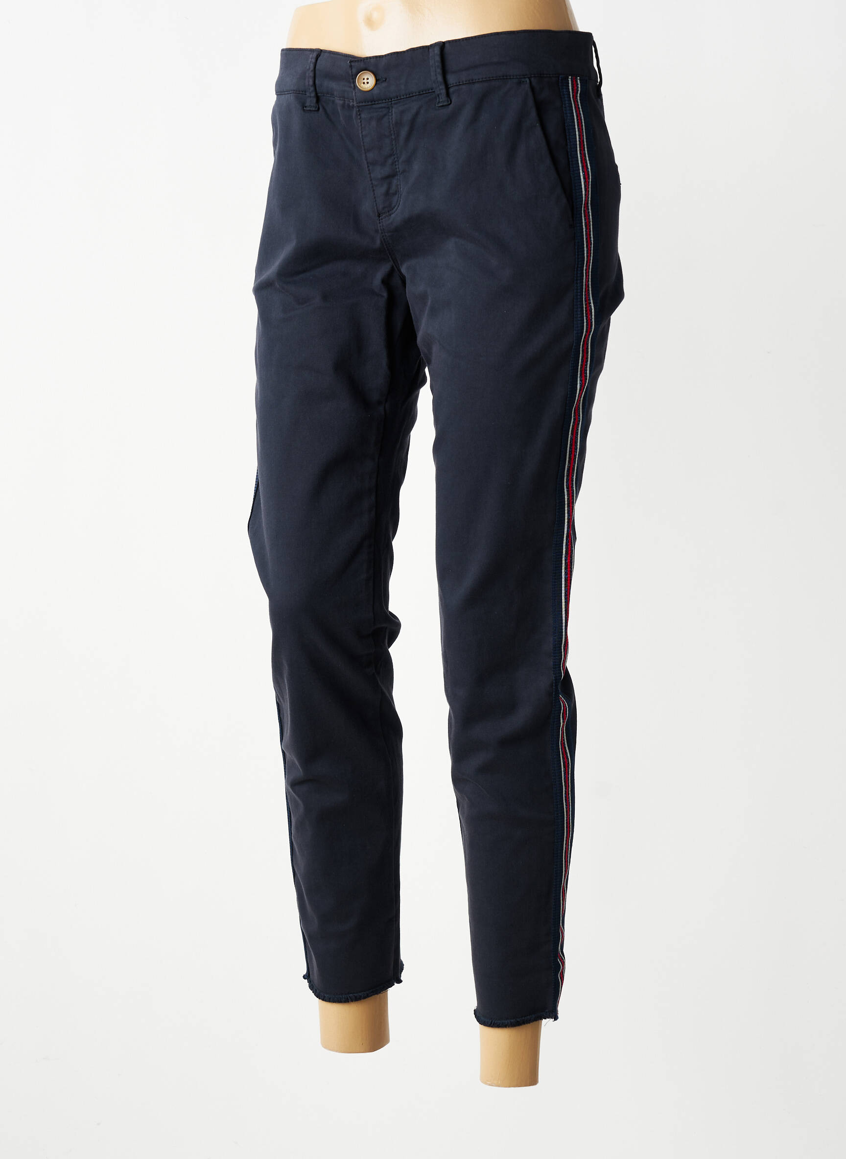 Pantalon 7/8 stretch taille normale bleu HAPPY femme