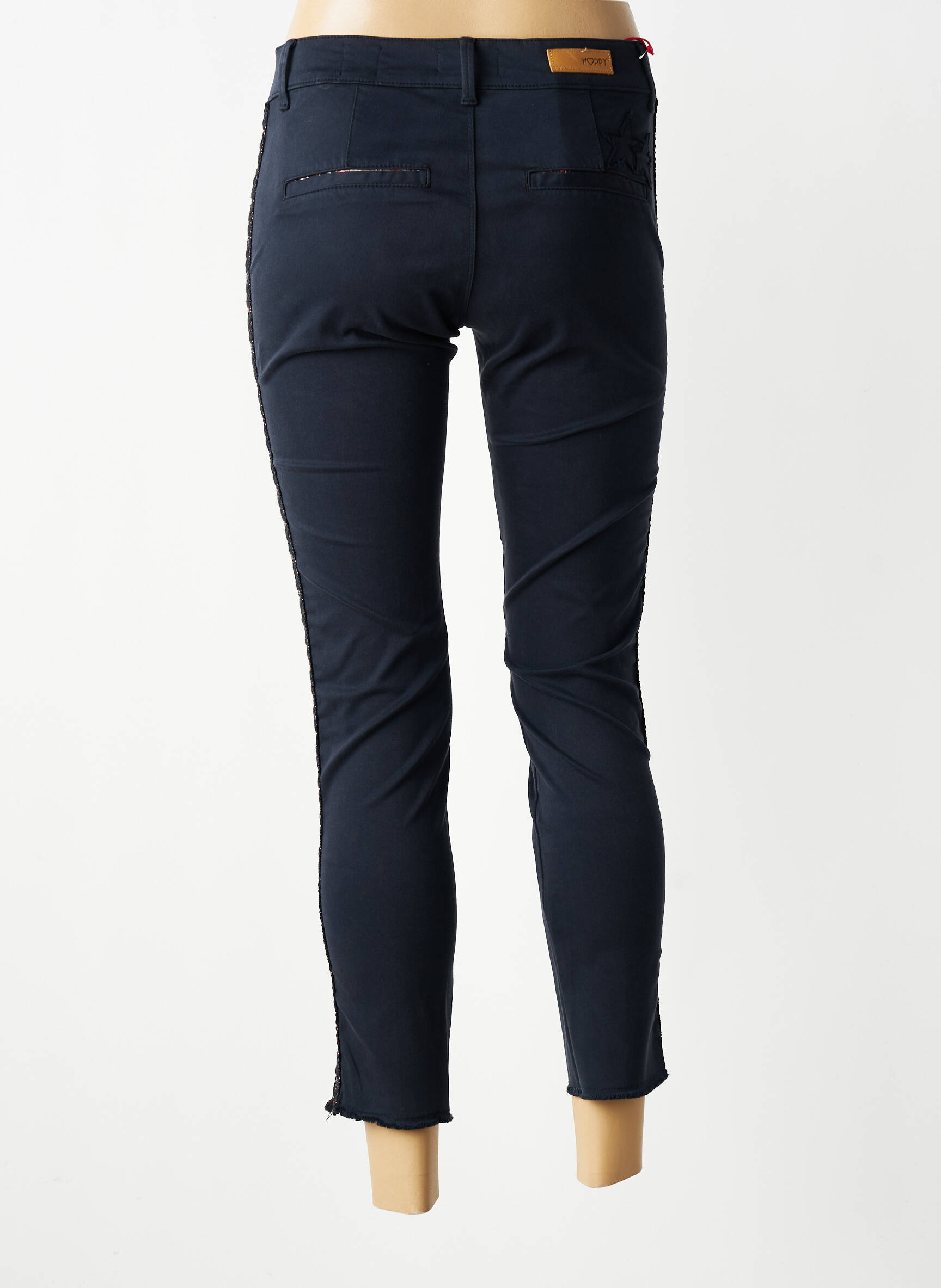 Pantalon 7/8 stretch taille normale bleu HAPPY femme