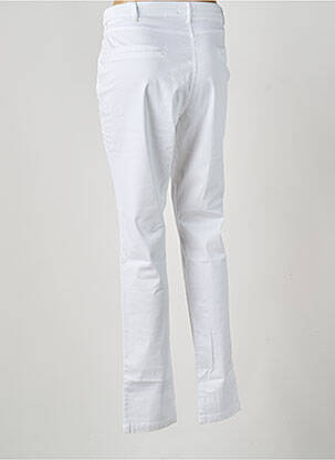 Pantalon chino tissage popeline taille normale blanc TBS femme