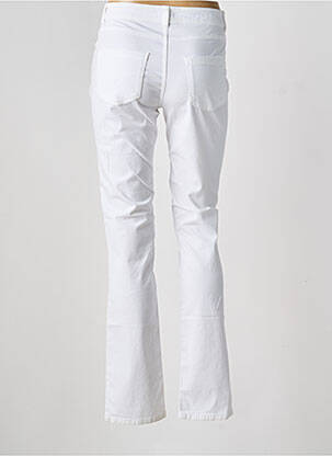 Pantalon slim tissage popeline taille normale blanc TBS femme