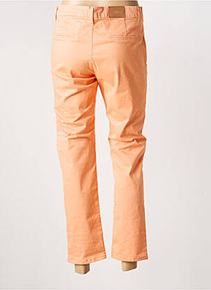 Pantalon chino tissage popeline taille normale orange MUSE femme