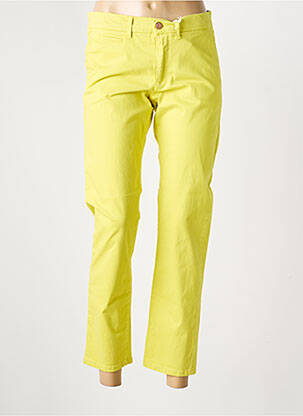 Pantalon chino tissage popeline taille normale jaune MUSE femme