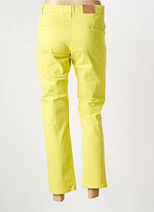Pantalon chino tissage popeline taille normale jaune MUSE femme