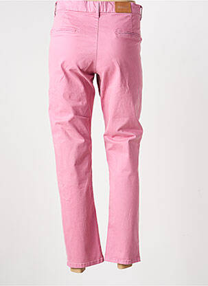 Pantalon chino tissage popeline taille normale rose MUSE femme
