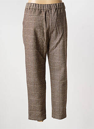 Pantalon droit taille haute taille haute marron MOLLY BRACKEN femme