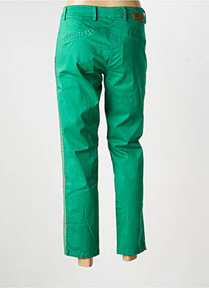 Pantalon chino tissage popeline taille normale vert PAKO LITTO femme