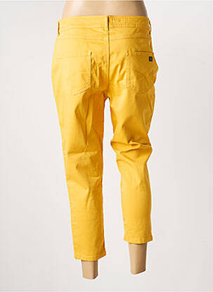Pantalon 7/8 tissage popeline taille basse jaune TBS femme