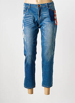 Jeans coupe slim taille basse taille basse bleu DESIGUAL femme