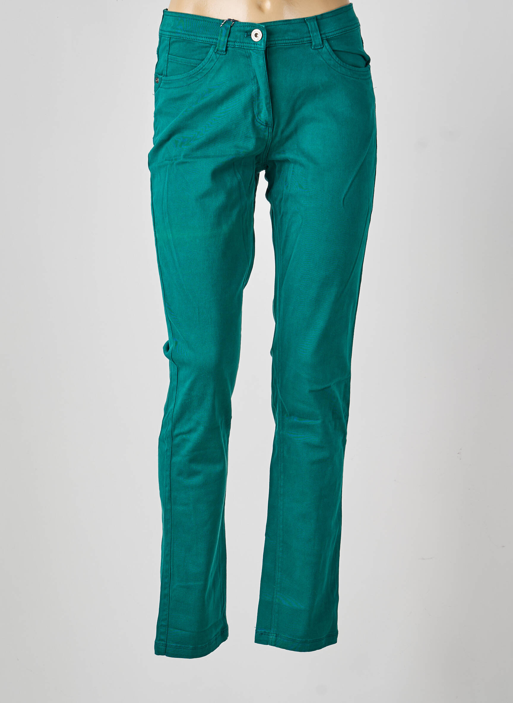 Jeans coupe slim taille normale taille normale vert ESPRIT DE LA MER femme