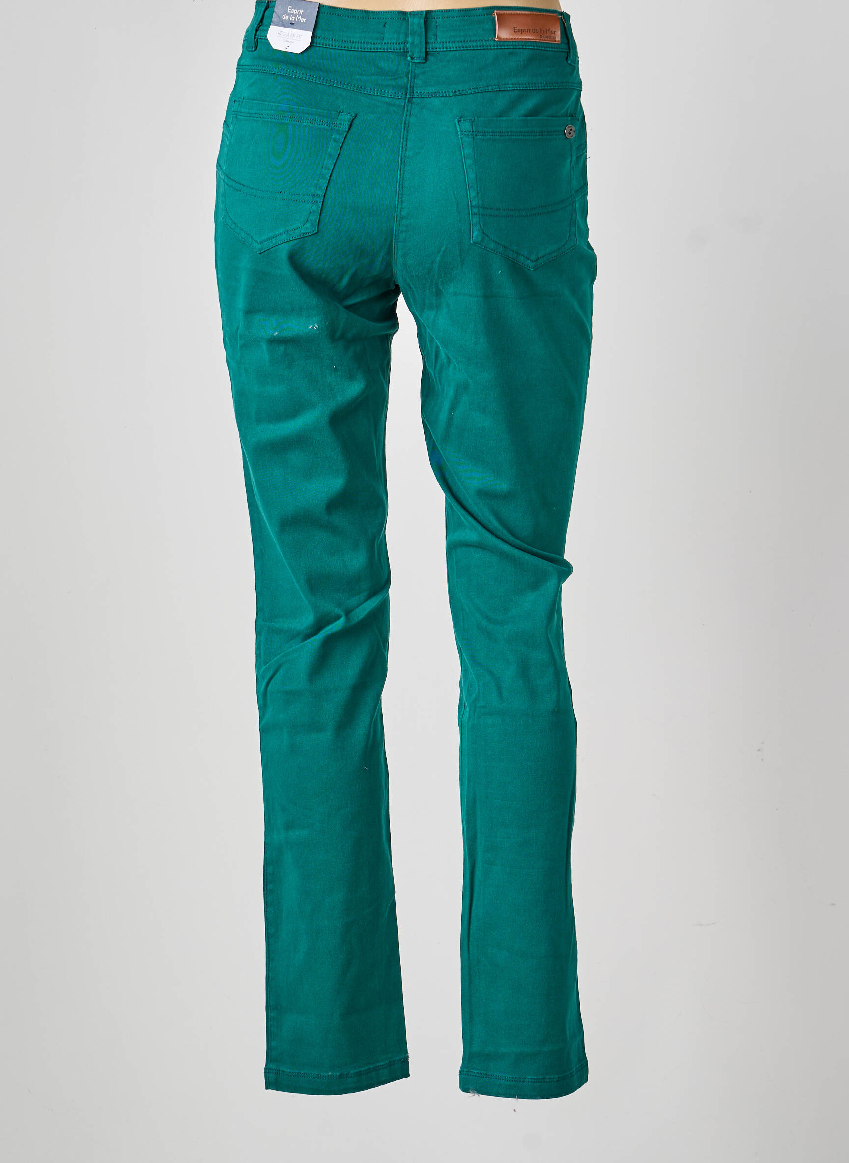Jeans coupe slim taille normale taille normale vert ESPRIT DE LA MER femme