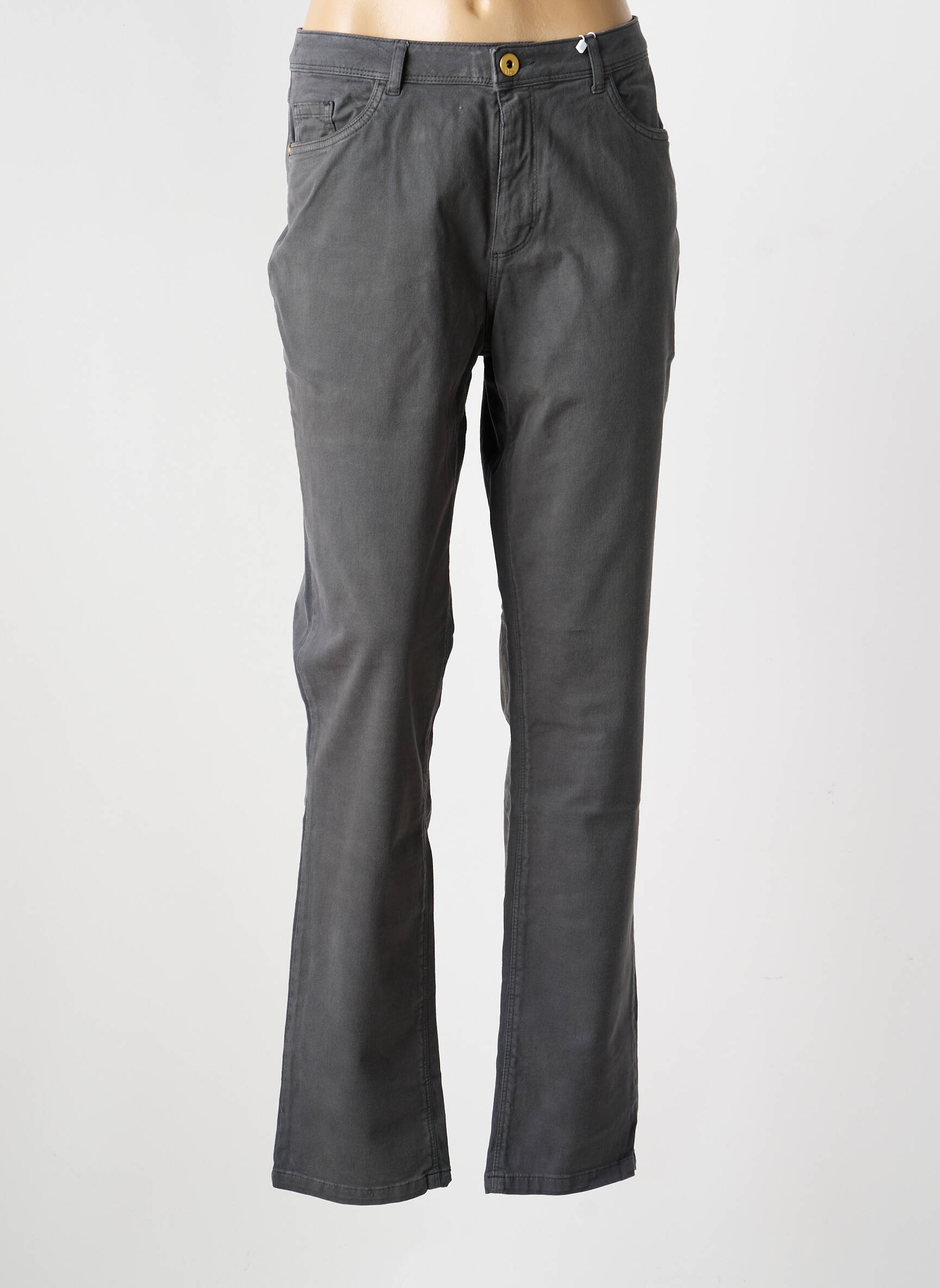 Jeans coupe slim stretch taille normale gris TBS femme