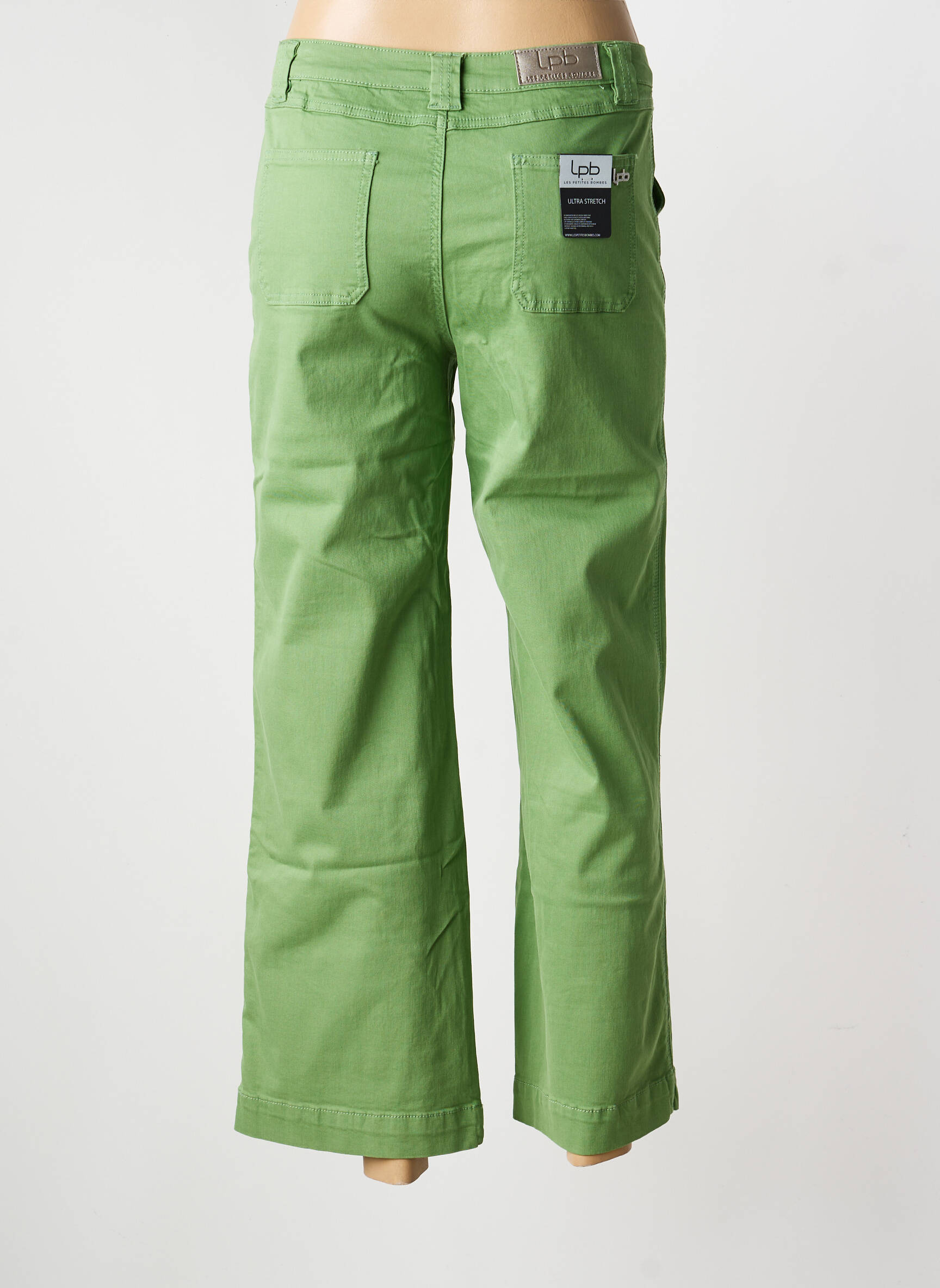 Jeans coupe large stretch taille normale vert LPB LES PETITES BOMBES  femme