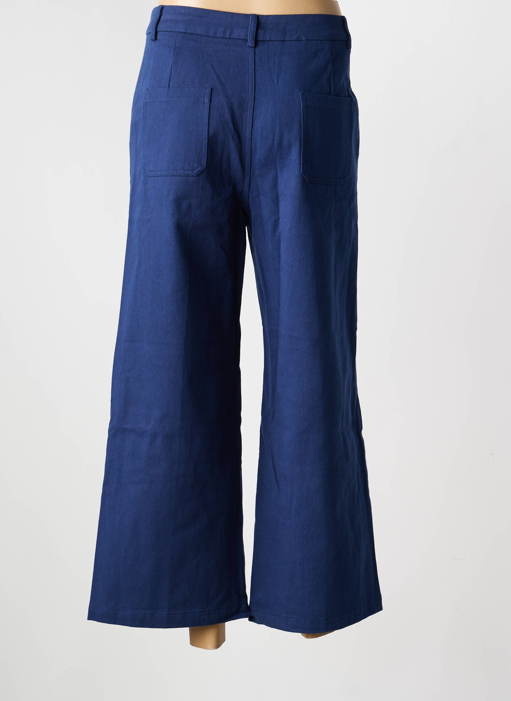 Pantalon 7/8 taille élastique taille normale bleu GRACE & MILA femme