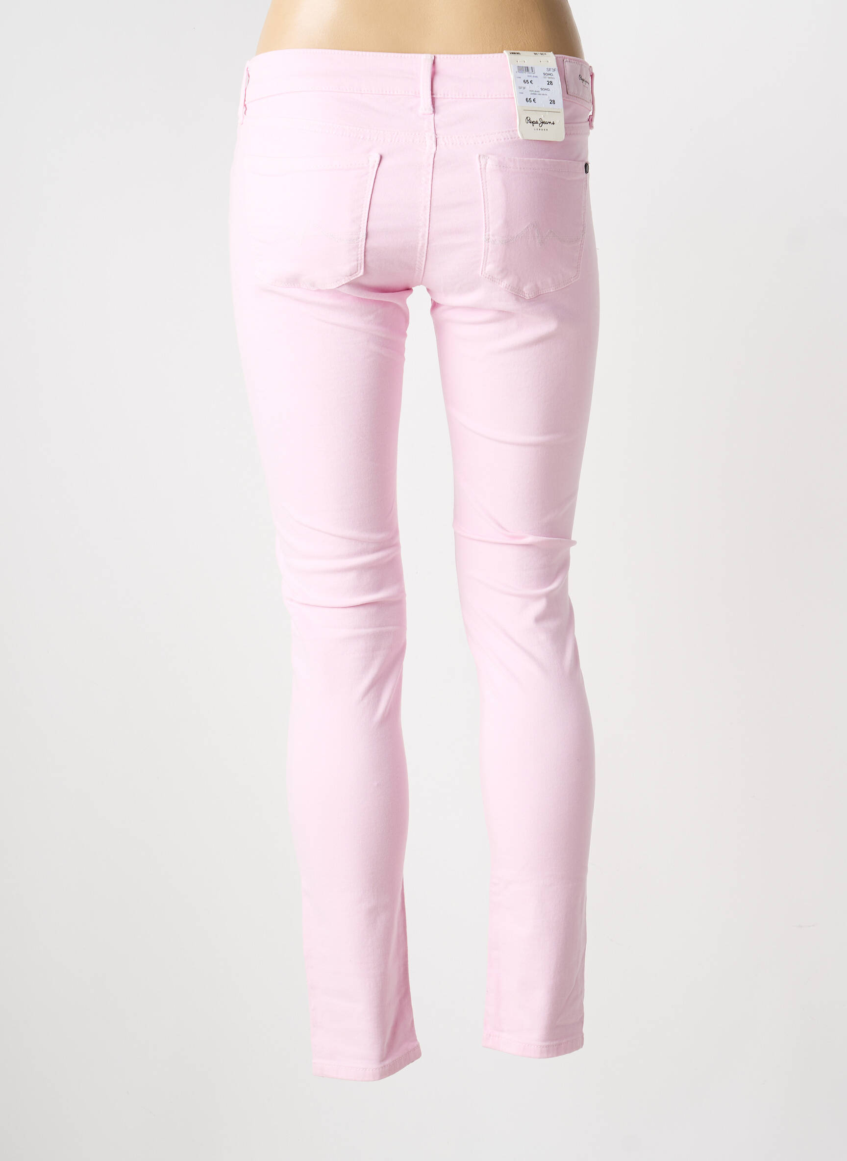 Pantalon slim taille basse taille basse rose PEPE JEANS femme