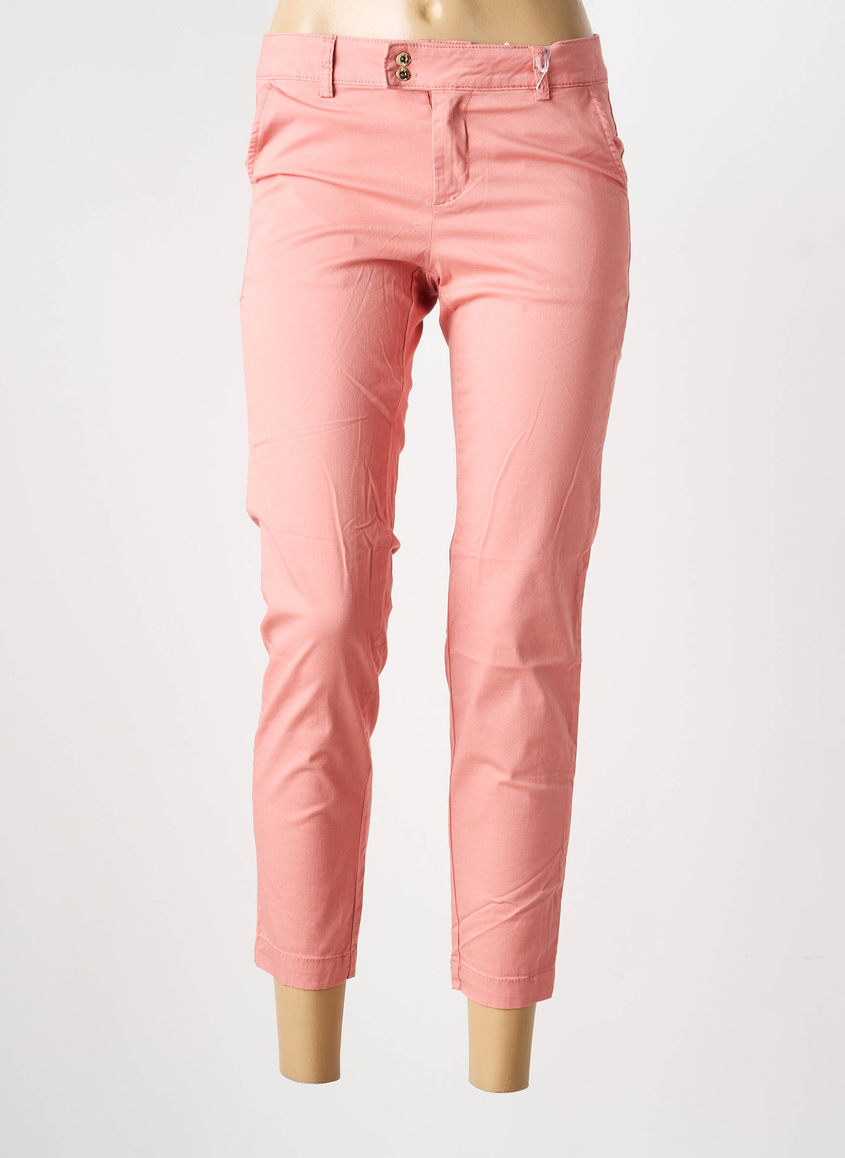 Pantalon chino taille basse taille basse rose LPB LES PETITES BOMBES  femme